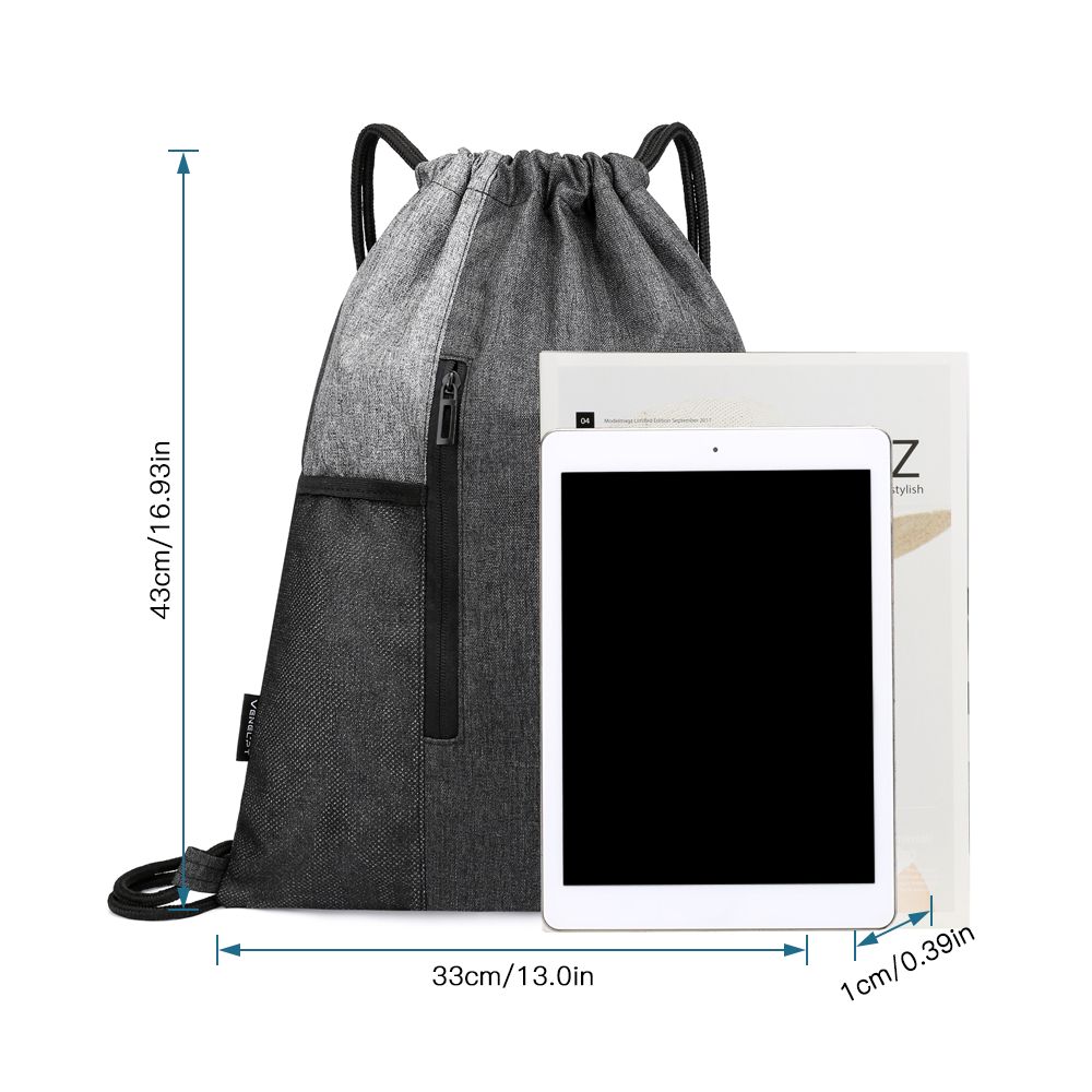 Túi dây rút đựng đồ tập thể dục có lỗ cắm tai nghe làm bằng Vải Oxford chông nước