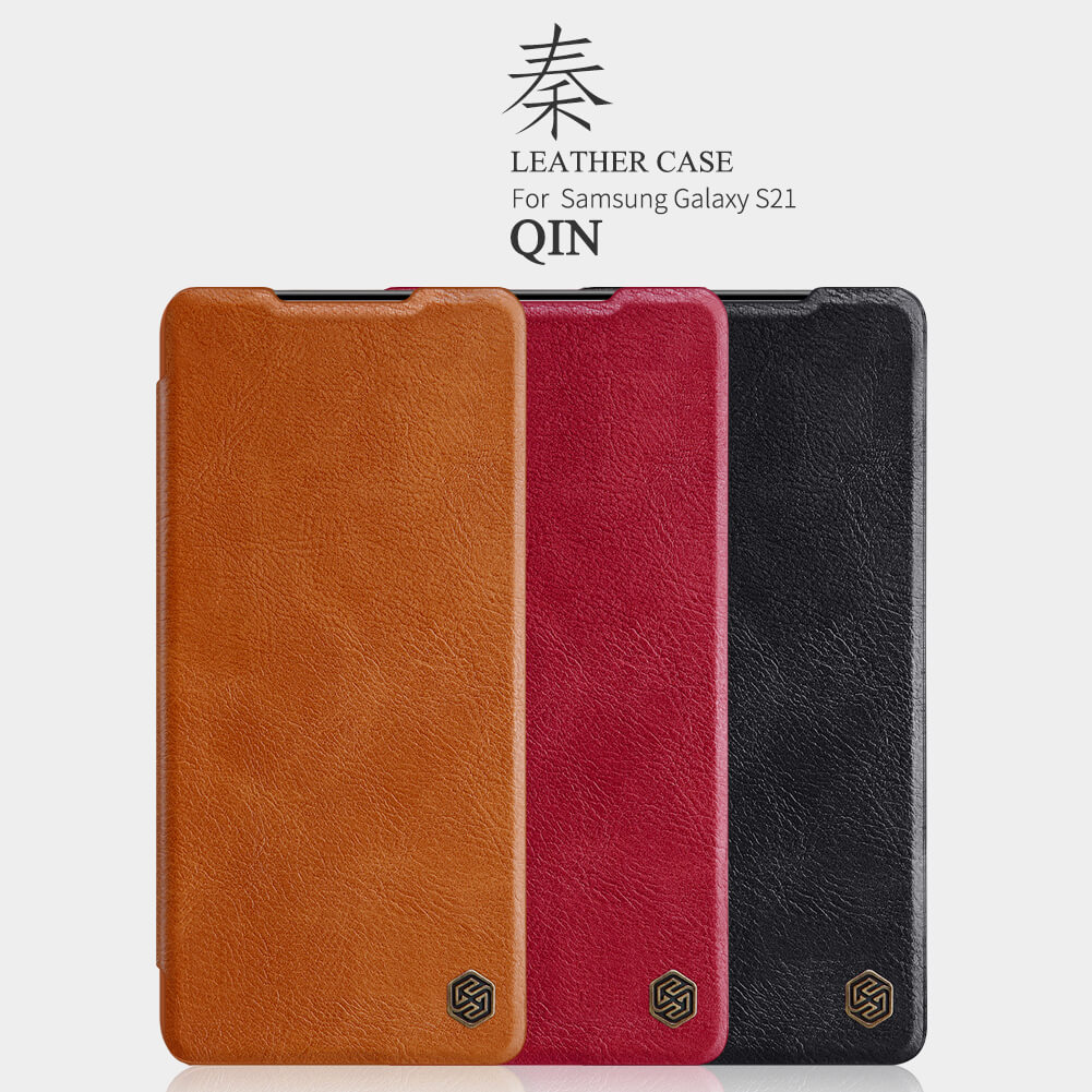 Bao da dành cho Samsung Galaxy S21 Plus hiệu Nillkin Qin - Hàng chính hãng