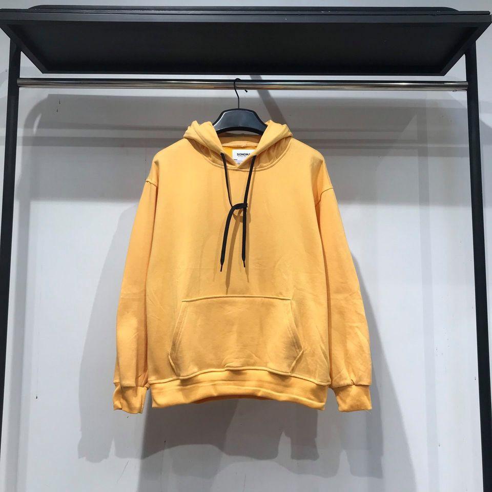 ÁO HOODIE NỈ TRƠN BASIC ĐỦ MÀU UNISEX - GIN STORE