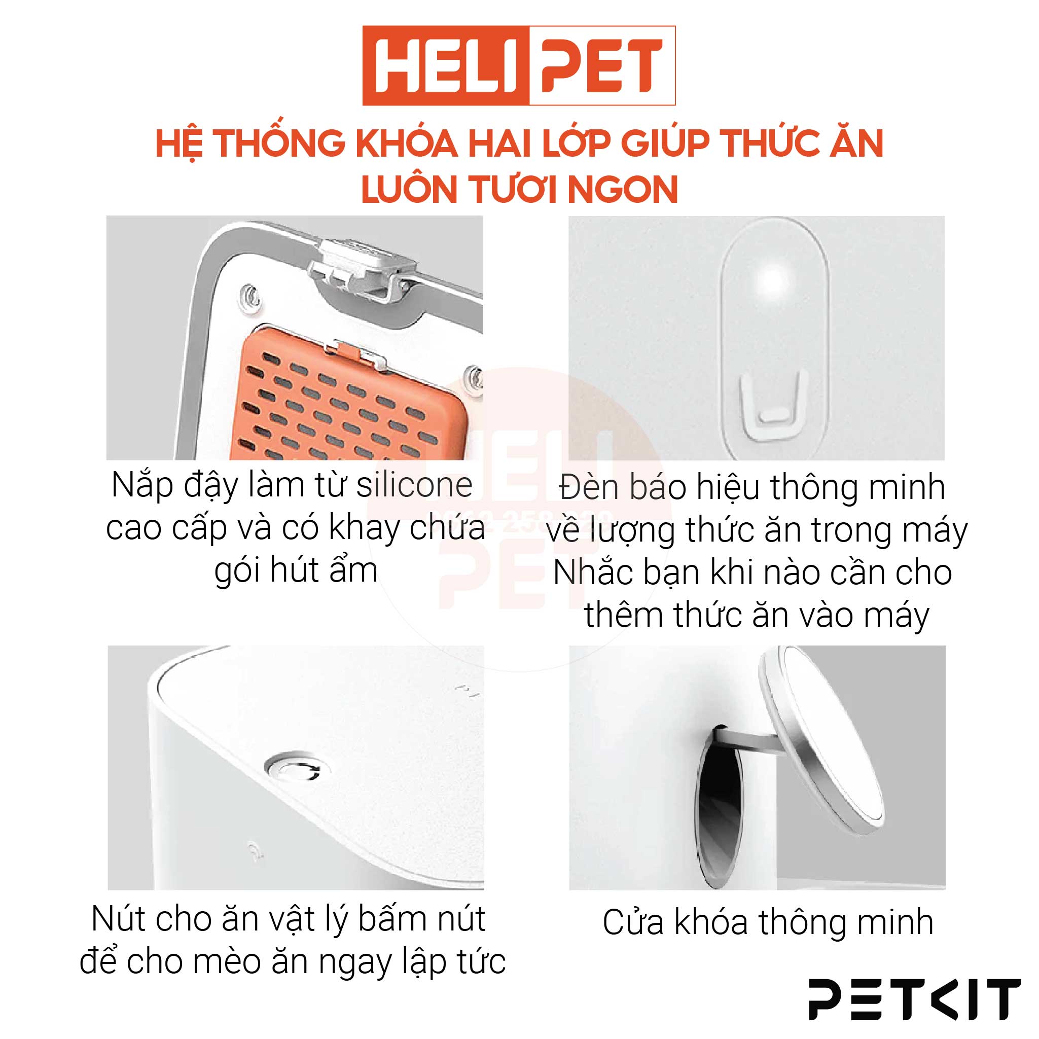 Máy Cho Mèo Ăn Tự Động, Máy Cho Chó Ăn Petkit Mini Pro, Petkit Fresh Element Mini Pro - HeLiPet