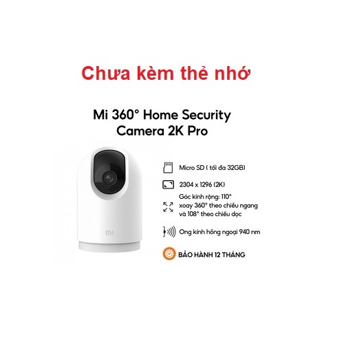 Camera Xiaomi Mi 360° Home 2K BHR4193GL Pro - hàng chính hãng