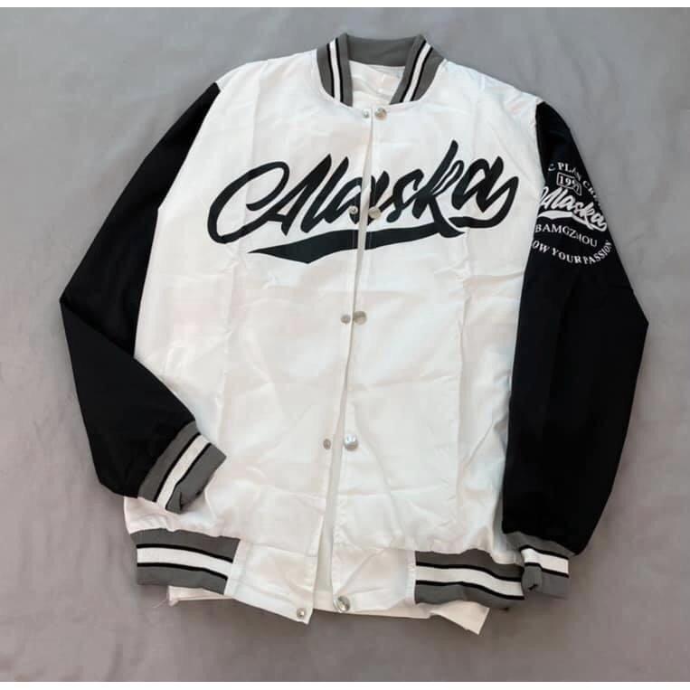 Áo Khoác Bomber Jacket in Print ALASKA Chất Gió Dù 2 Lớp Form Rộng Unisex Nam Nữ Couple Ulzzang Phong Cách Hàn