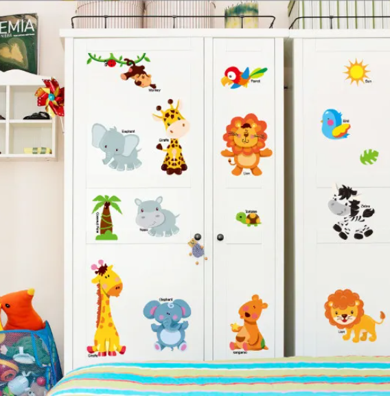 Decal trang trí tường - Những người bạn thú dễ thương