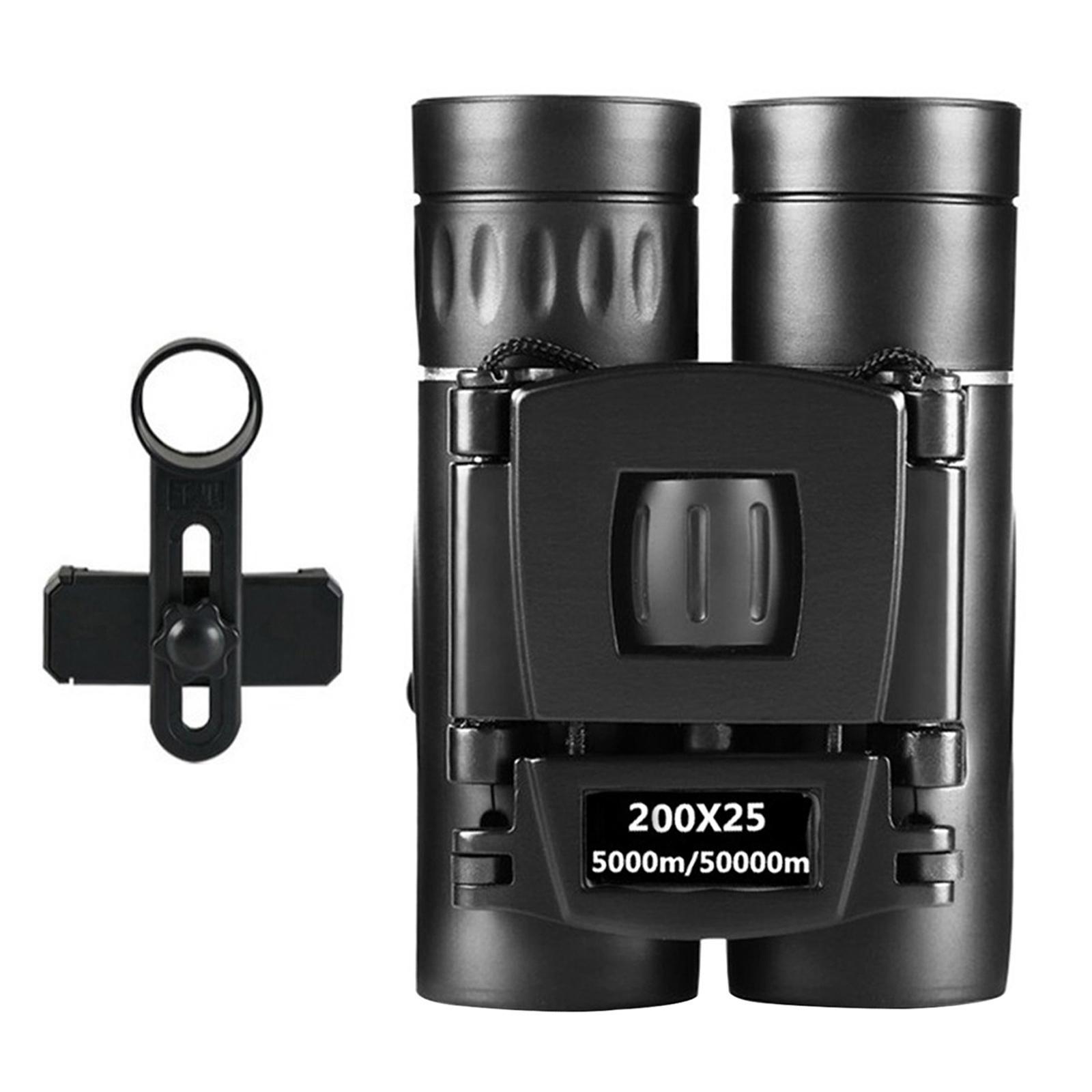 200x25 Binoculars 5000M/50000M Easy Focus Long Distance Binoculars for Adults Kids Bird Watching Sightseeing Theater Hiking Travel