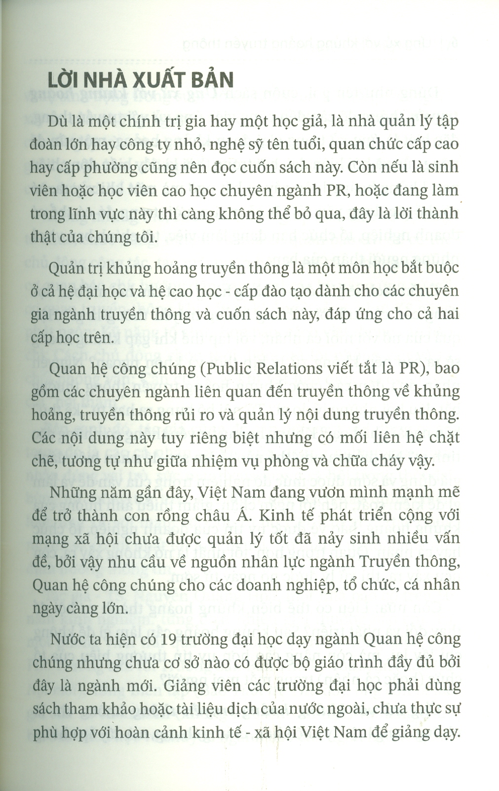 Ứng Xử Với Khủng Hoảng Truyền Thông