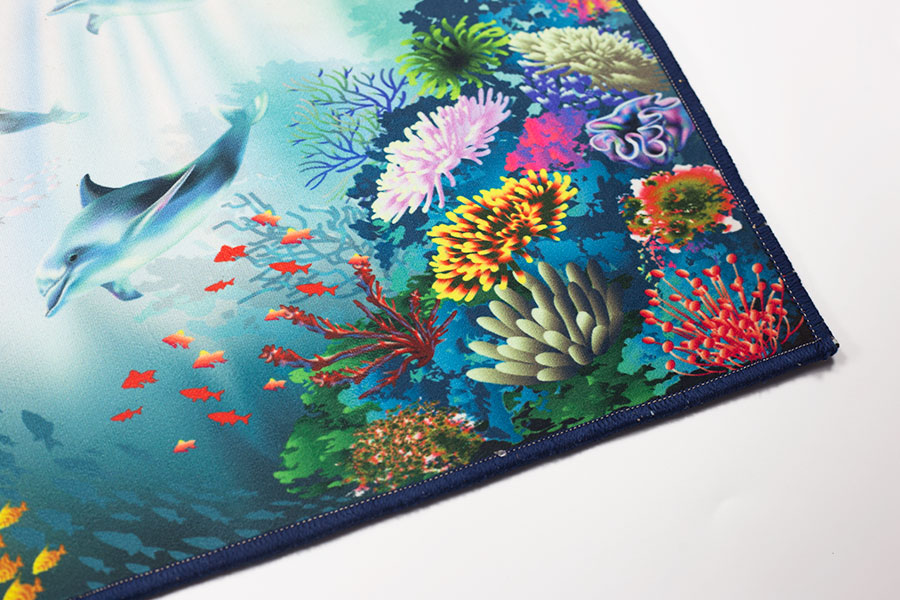 Thảm Lót Sàn Chùi Chân Họa Tiết 3D (60x40cm) Cá Heo