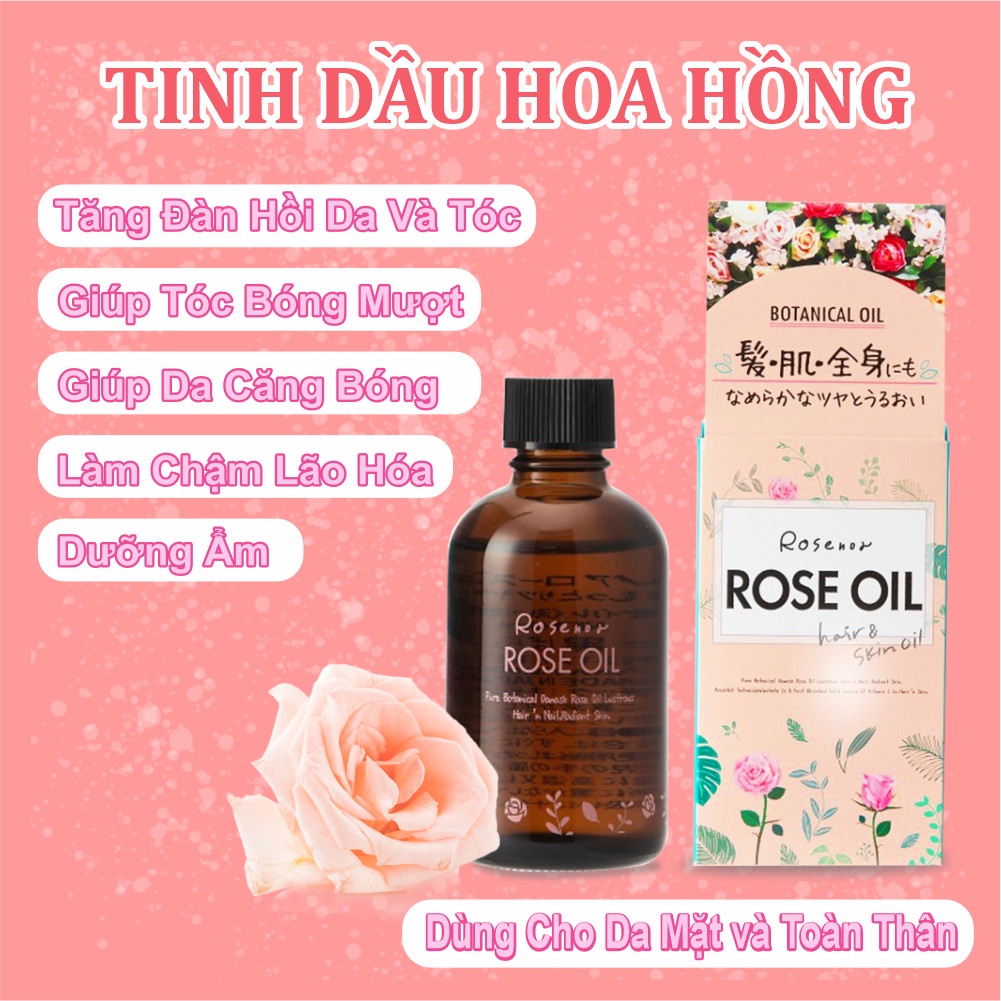 Tinh Dầu Dưỡng Da Và Tóc Chiết Xuất Hoa Hồng Rosenoa Rose Oil (60mL)