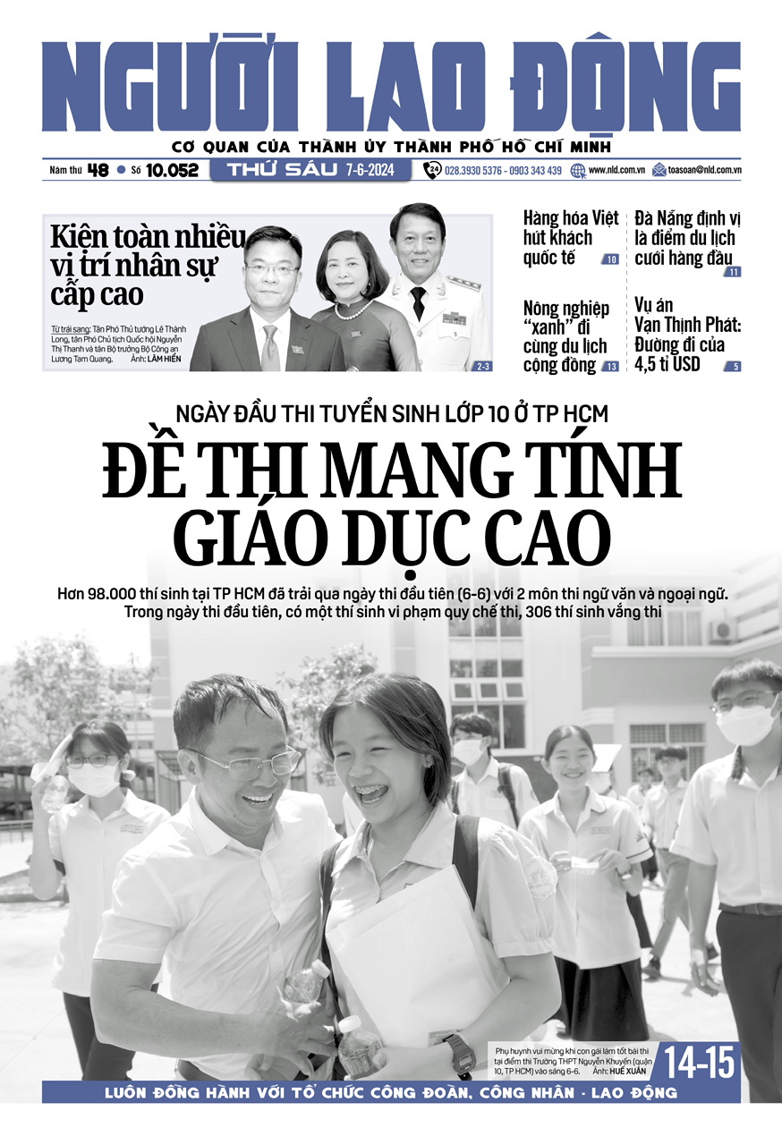 Nhật báo Người Lao Động từ ngày 03-06-2024 đến 09-06-2024