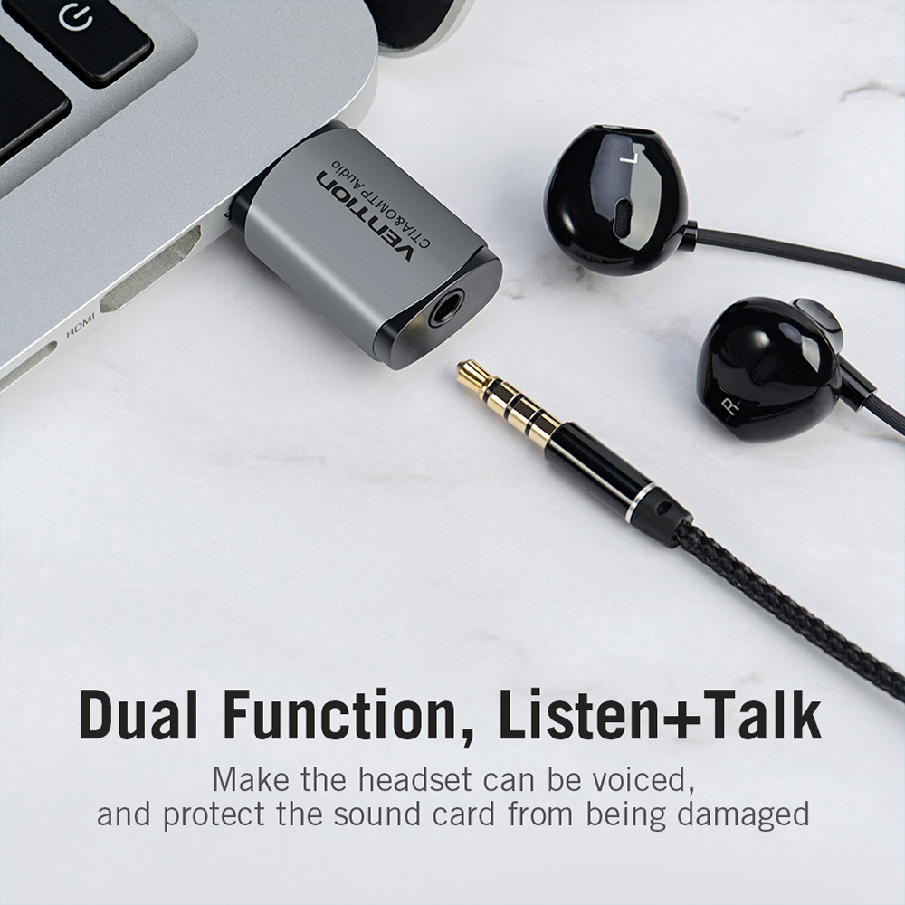 Bộ chuyển đổi Vention USB sang jack cắm tai nghe 3,5 mm