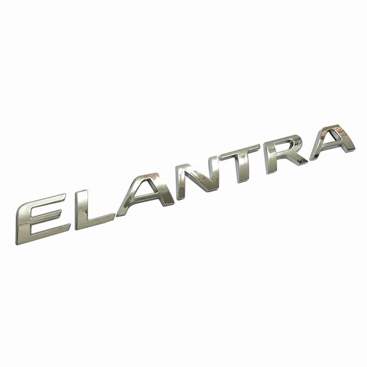 Tem Logo Chữ Nổi ELANTRA Dán Đuôi Xe