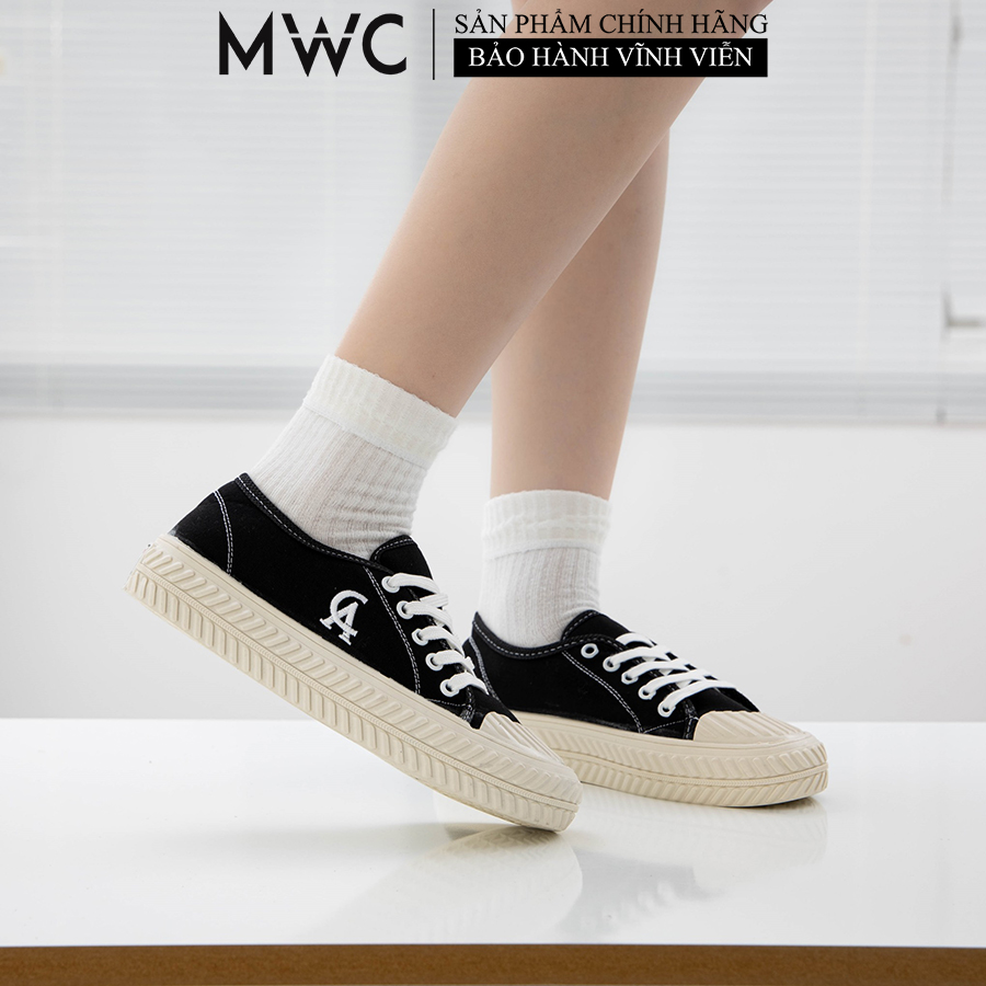 Giày Thể Thao Nữ Converse MWC Thiết Kế Thêu Chữ A  Kiểu Dáng Thanh Lịch Màu Đen  NUTT- 0589