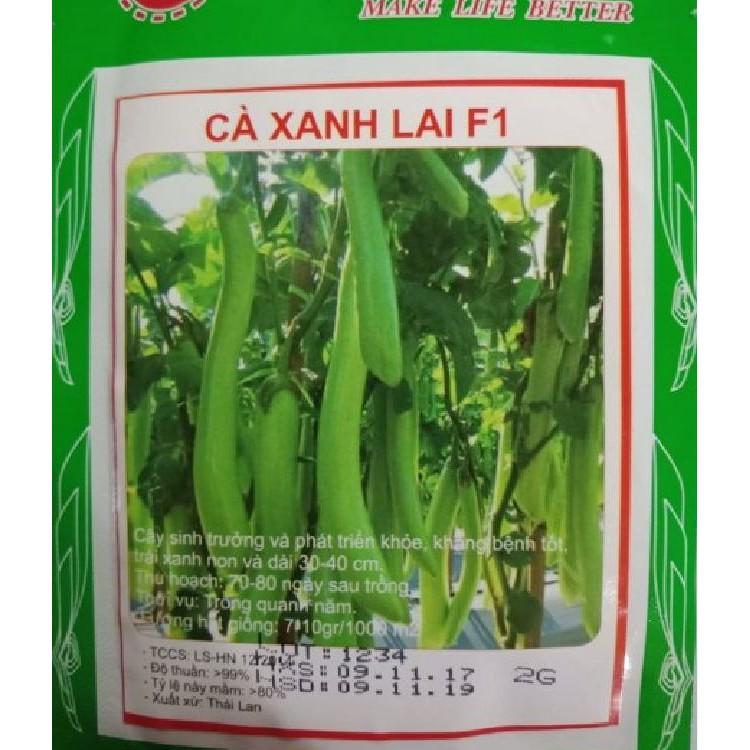 Hạt giống cà xanh dài lai F1 cao sản - 1 gói 2gram