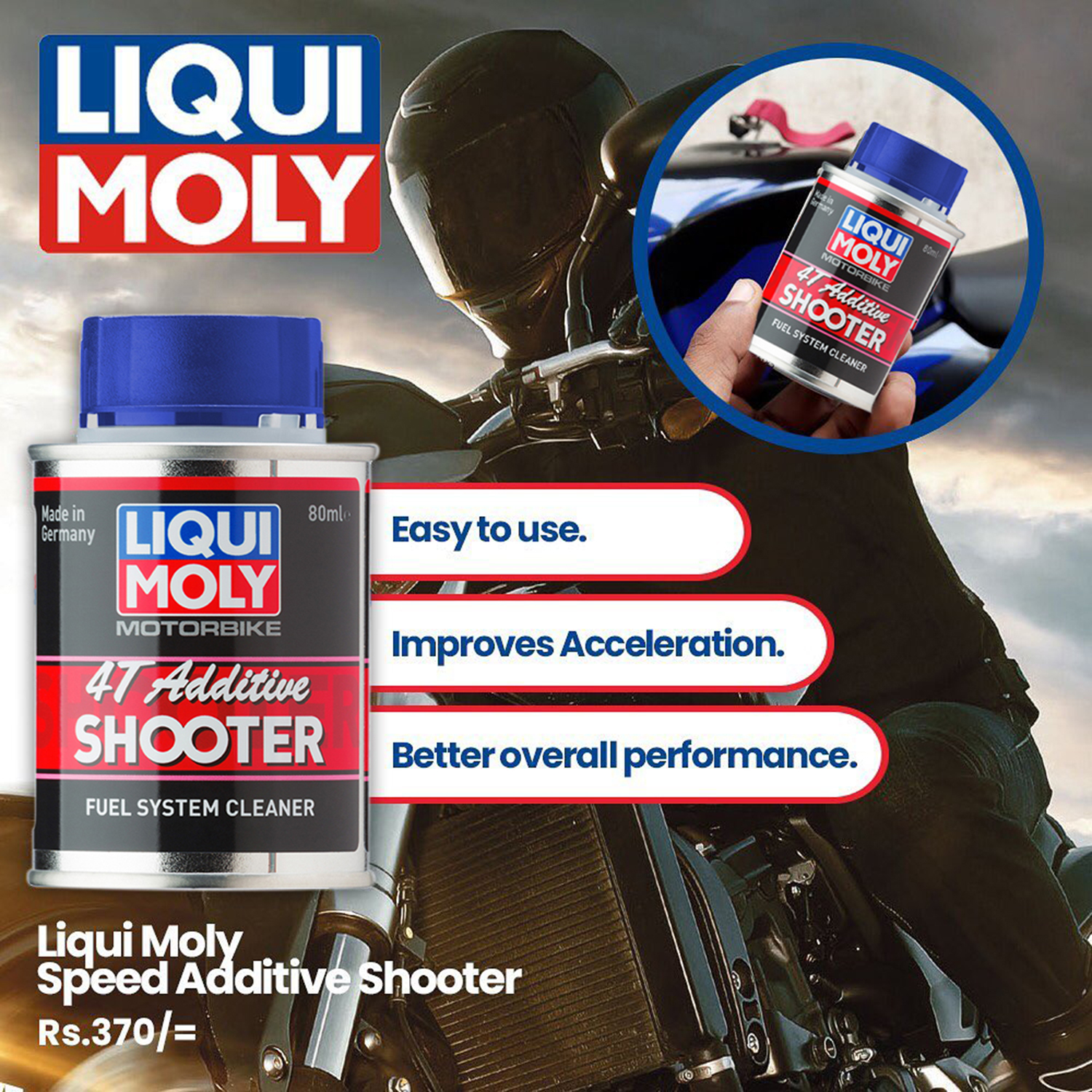 Vệ Sinh Buồng Đốt Liqui Moly 4T Additive Shooter. Phụ Gia Vệ Sinh Kim Phun Xăng 80ml Eco