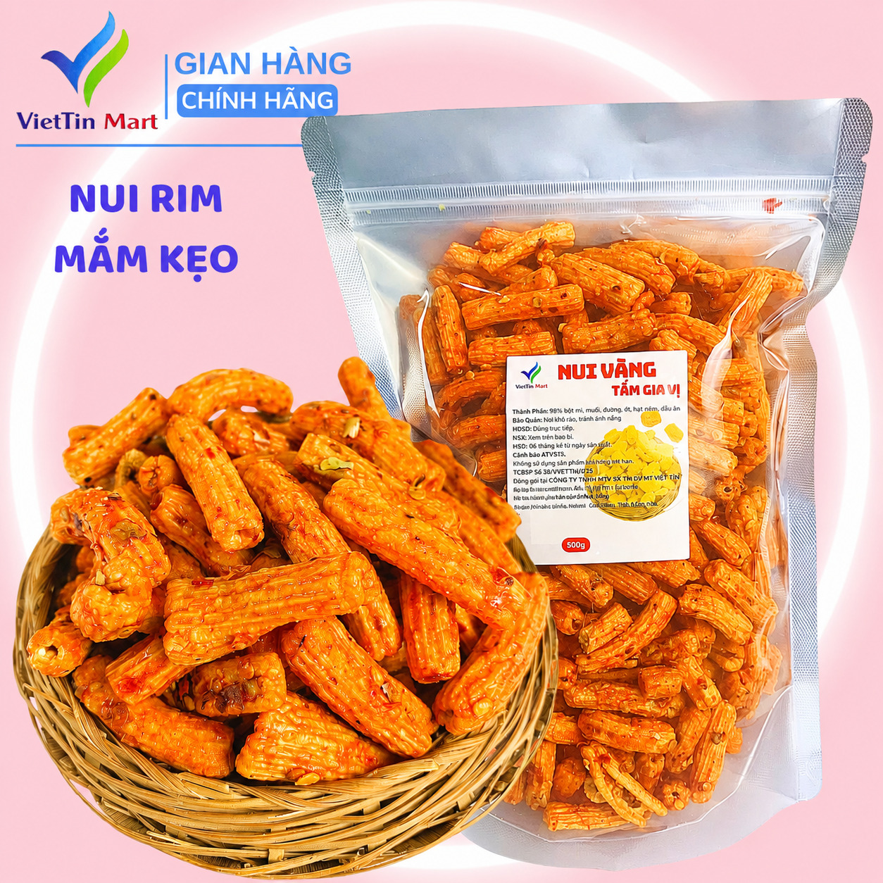 Nui Rim Mắm Kẹo 500g VietTin Mart