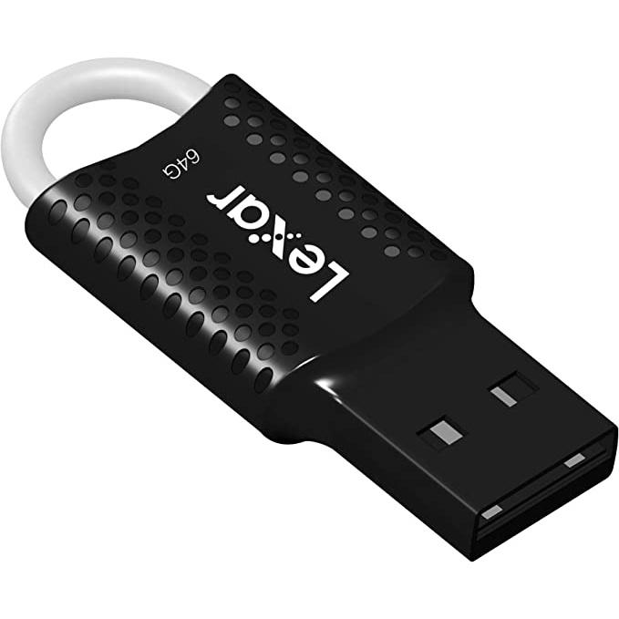 Hình ảnh USB 2.0 Flash Drive Lexar JumpDrive V40 64GB/ 128GB, thiết kế nhỏ gọn màu đen - Hàng chính hãng