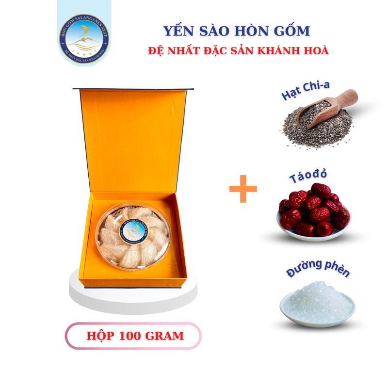 Yến Sào Khánh Hoà Tinh Chế Rút Lông Cao Cấp - Hộp 50/100 gram - Yến Sào Hòn Gốm Chính Hiệu Khánh Hoà - HG SALANGANES NEST