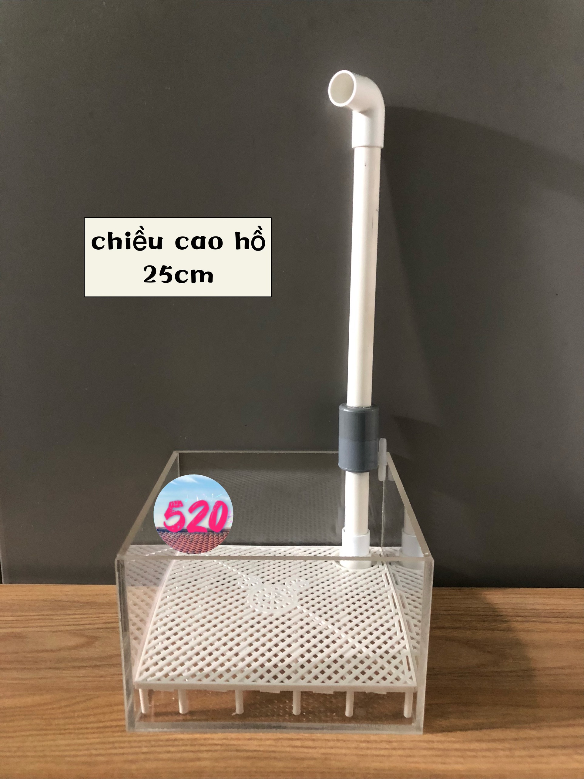 Bộ lọc Taiwan/ Bộ lọc hồ thuỷ sinh/ Bộ lọc đáy airlift 15x15x10cm