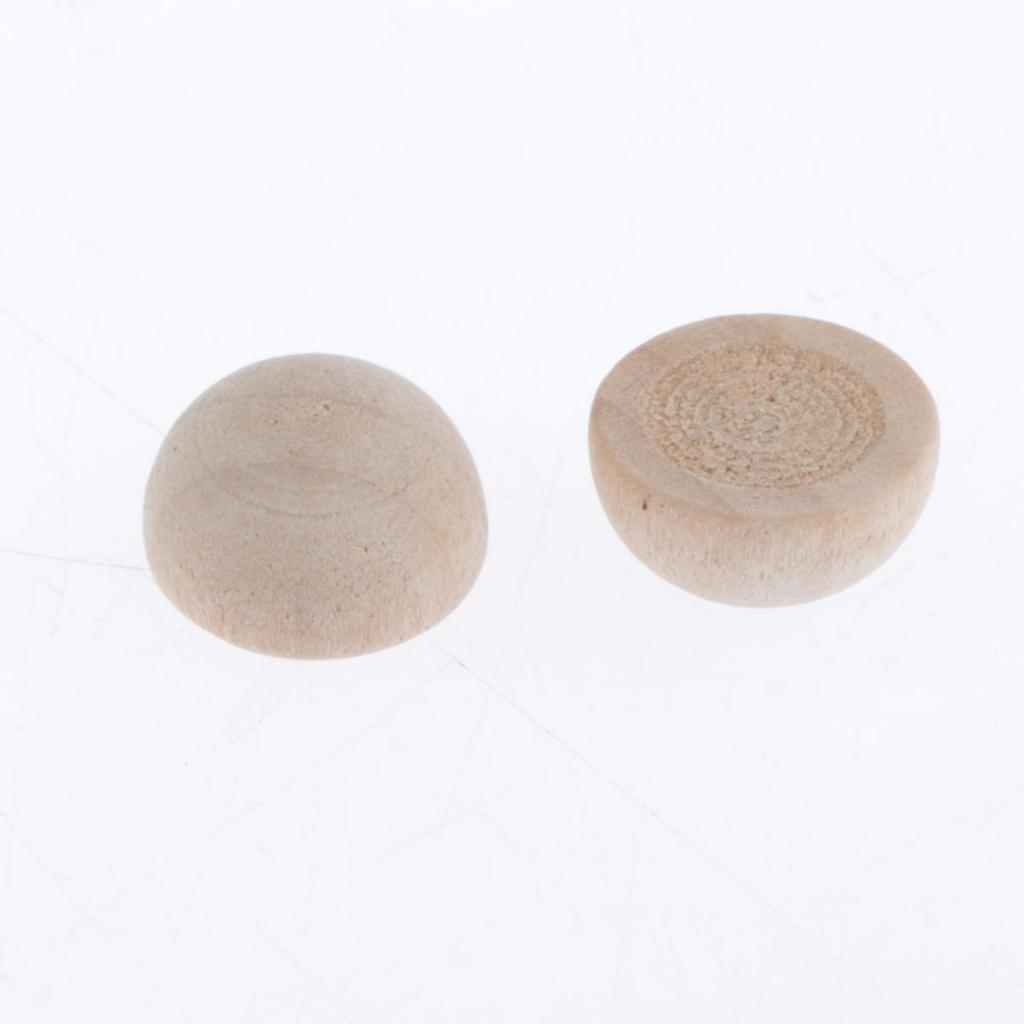 50 Chiếc 1 Cm Gỗ Tự Nhiên Khối Chưa Hoàn Thành Một Nửa Bóng Gỗ Thủ Công Trẻ Em Tự Làm Đồ Chơi
