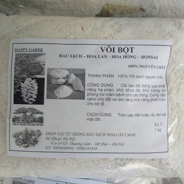 Vôi bột - vôi nông nghiệp cải tạo đất trồng 1kg