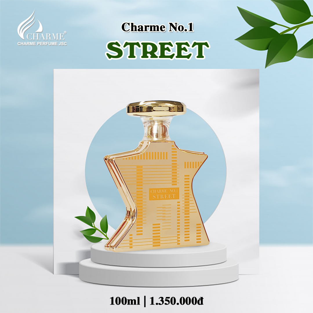 Nước hoa unisex chính hãng Charme Street 15ml mang đến hình tượng tự do hiện đại tạo nên phong cách riêng