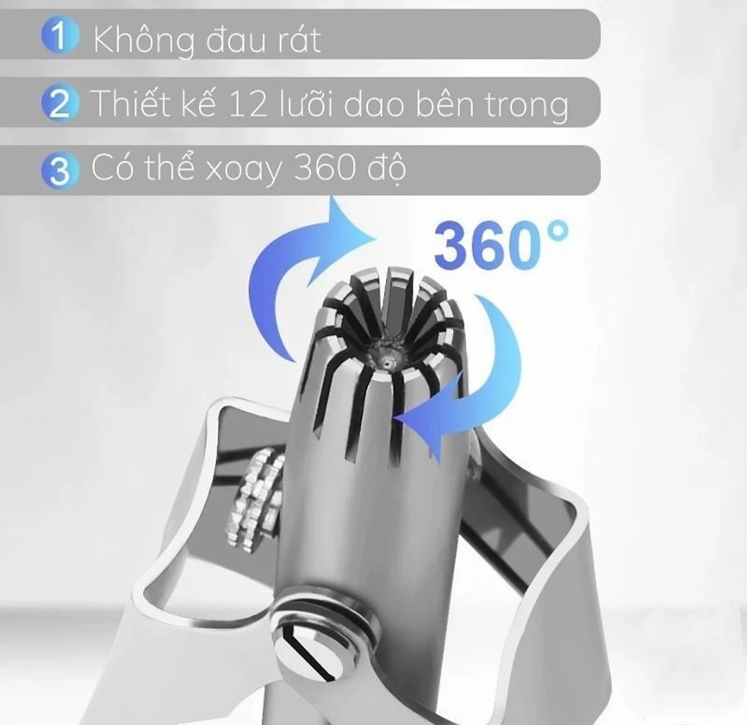 Dụng cụ cắt tỉa lông mũi bằng thép không gỉ cao cấp an toàn tiện lợi
