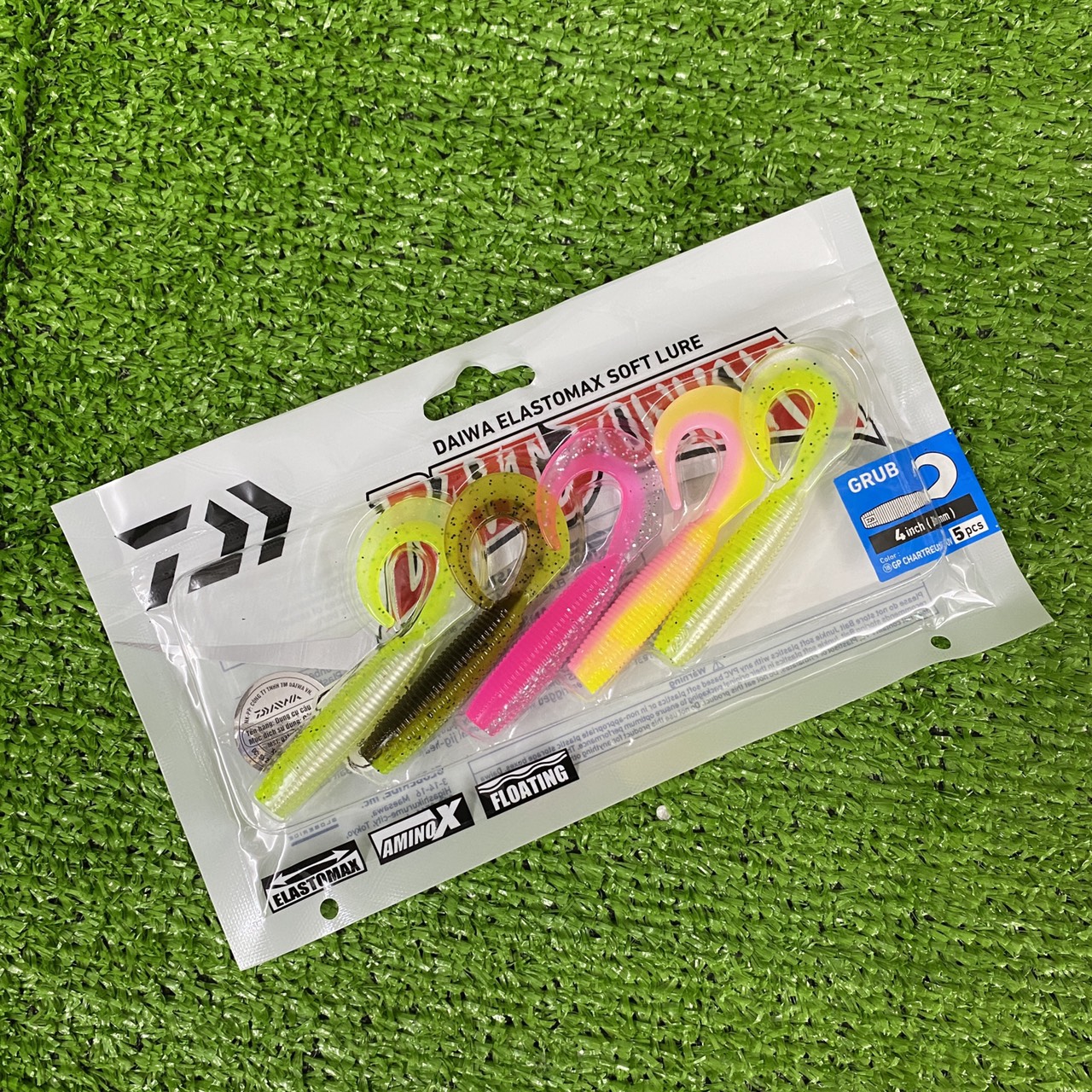 Mồi Mềm Daiwa Grub Gói 5 Con Dài 88mm Dùng Câu Lure Cá Lóc Chẽm Mú Nhồng Măng