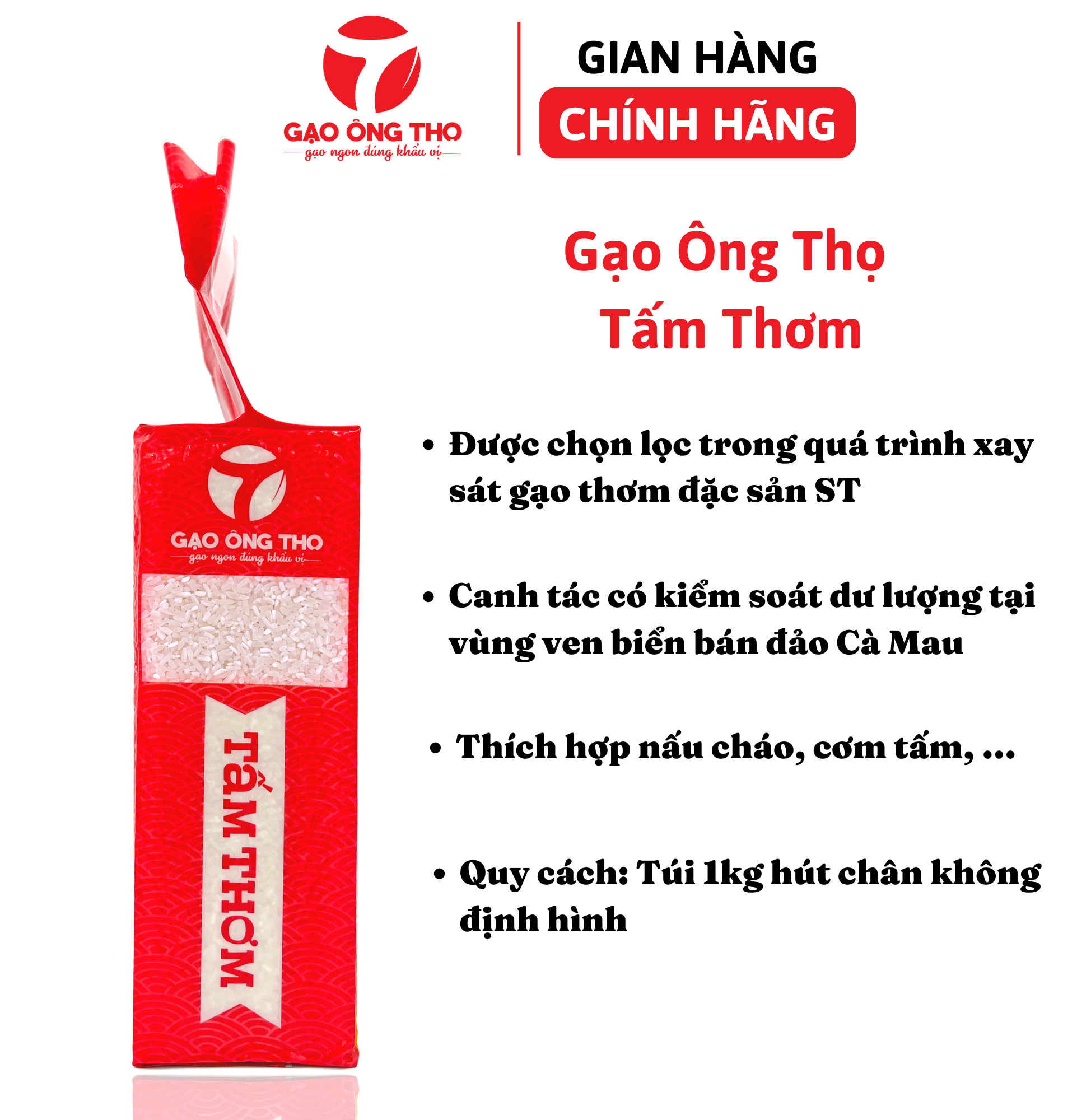 Gạo Ông Thọ-- Tấm thơm 1kg