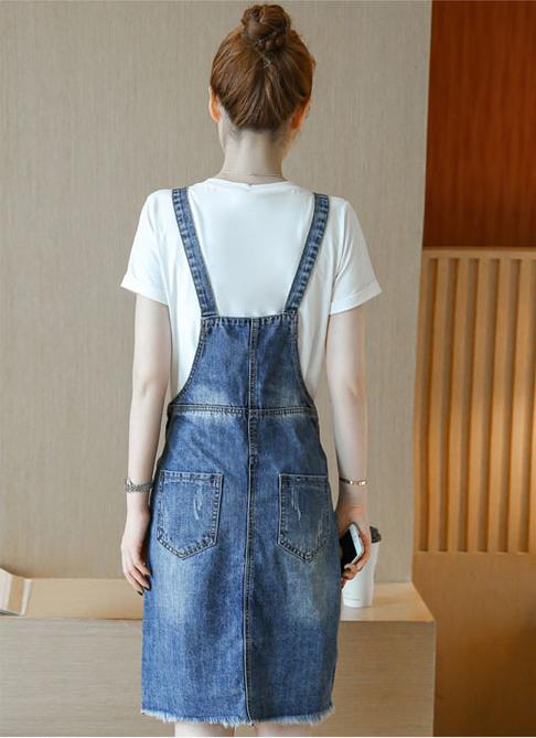 ĐẦM YẾM JEAN HÀNG NÚT XÉO D752DJ