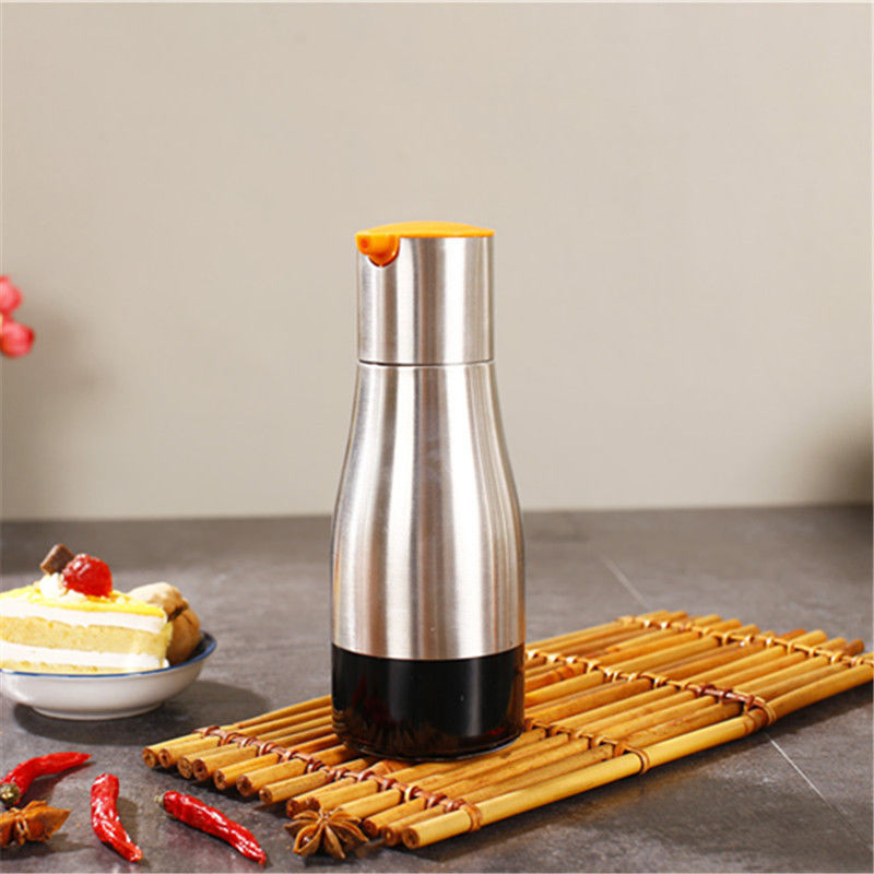 Chai rót nước mắm thủy tinh bọc inox 320ml VANDO phụ kiện nhà bếp