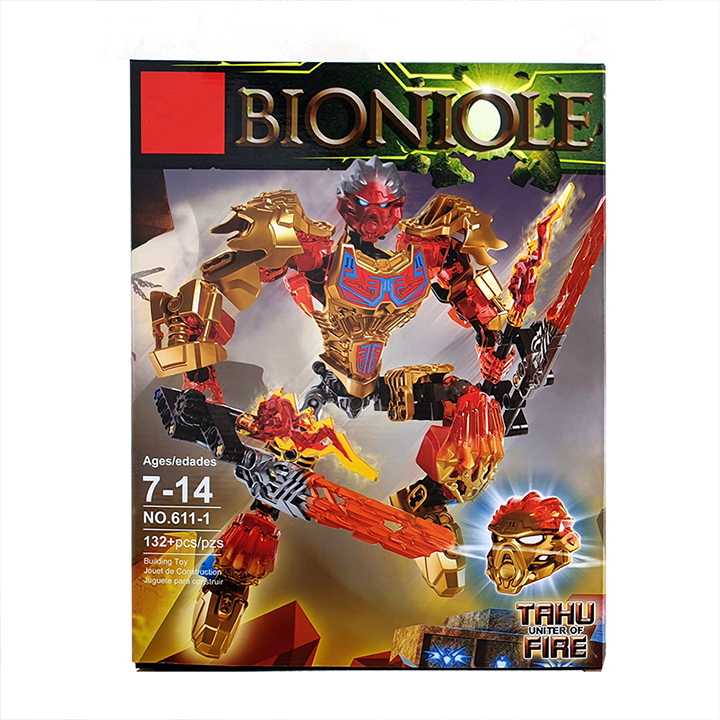 [Có Video] Mô hình đồ chơi Bionicle 611-1 Tahu Fire (132 chi tiết)