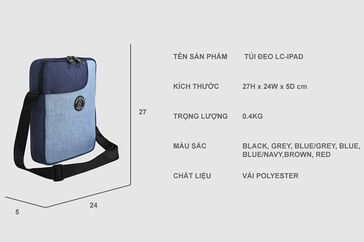 Túi Đeo SimpleCarry LC Ipad (27 x 5 cm)