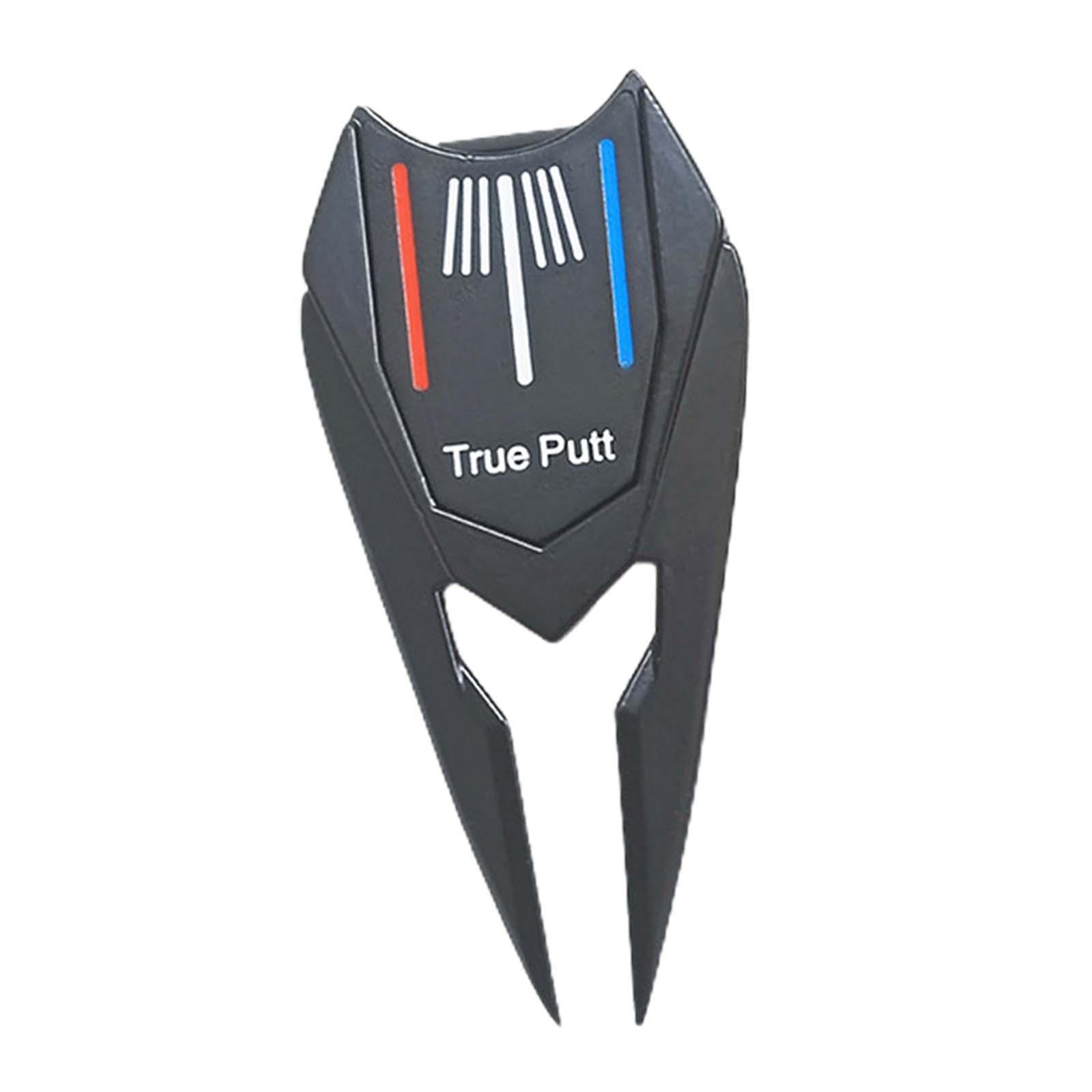 Golf Pitch Repair Tool Portable Alloy Fairway Repair Fork Golf Ball Marker Black