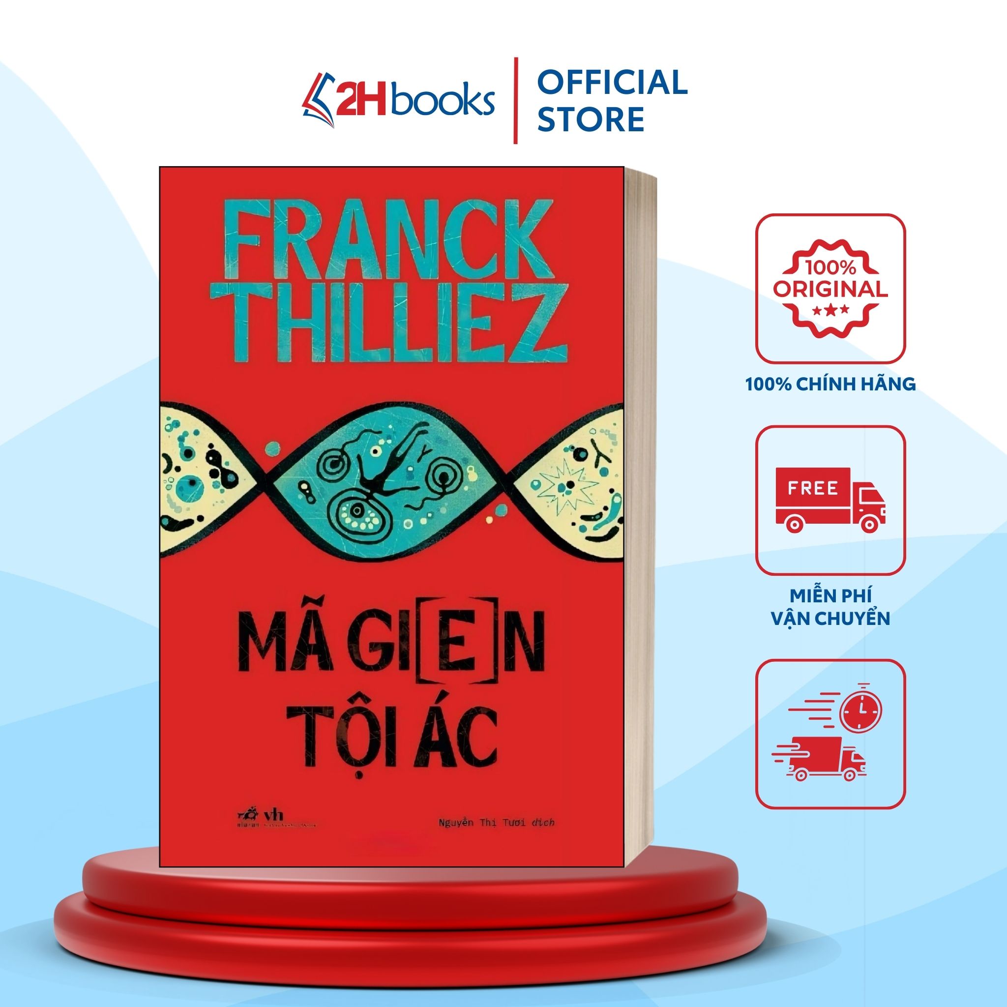 Sách- Mã Gien Tội Ác, Truyện Trinh Thám Kinh Dị của Franck Thilliez, Tái bản 2023- 2HBooks
