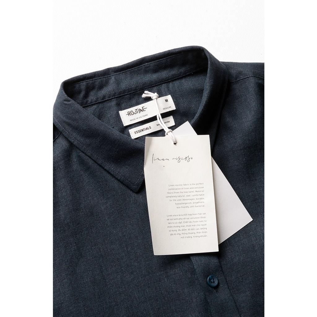 Áo sơ mi tay dài, cổ thường. Linen. REGULAR form - Routine 10S21SHL001C