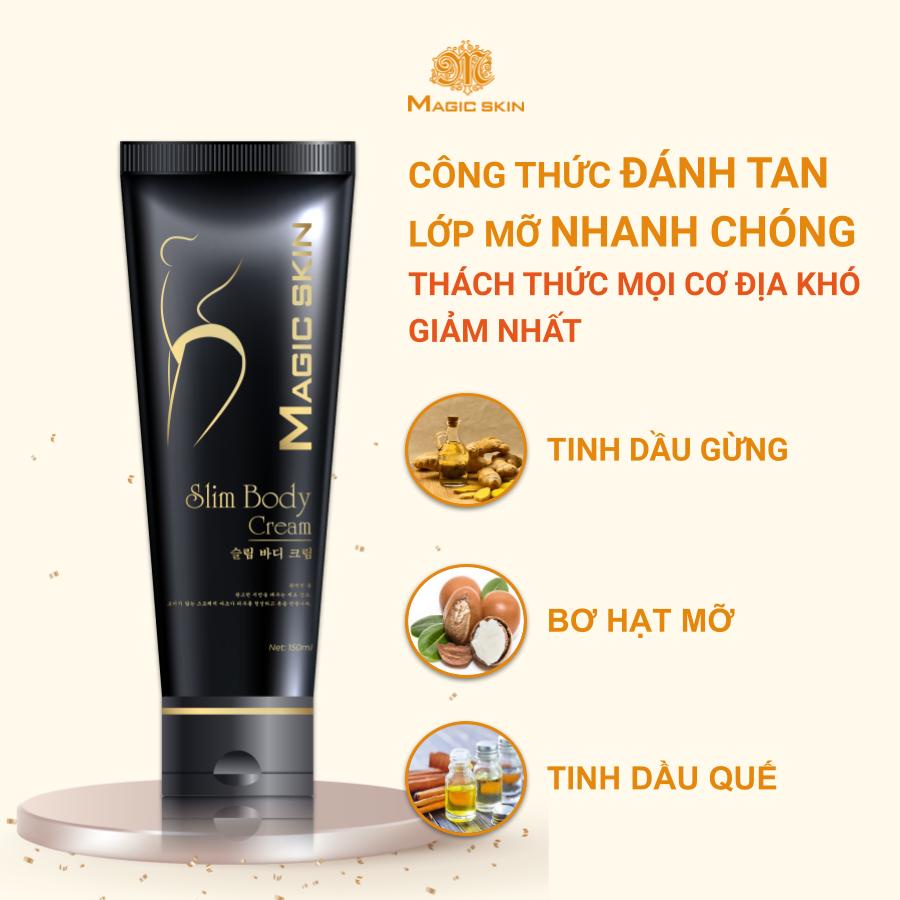 Kem Tan Mỡ Magic Skin - Slim Body Cream - Hiệu Quả Ngay 5-8cm Chỉ Sau Tuýp Đầu Tiên 160ml