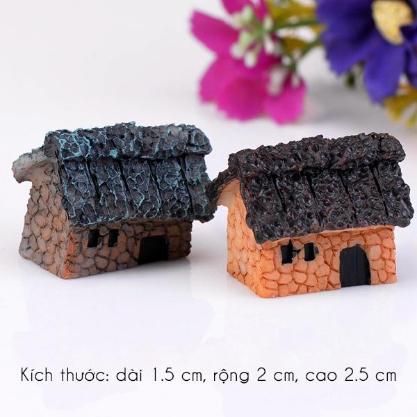 Phụ kiện nhà tranh, nhà nông thôn cao cỡ 3 cm, trang trí tiểu cảnh terrarium, mô hình, cây cảnh, làm đồ handmade