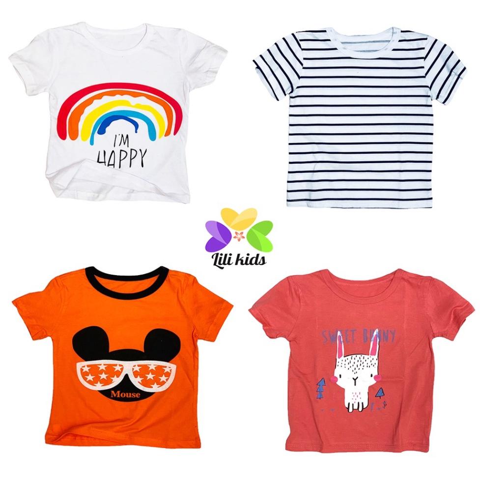 Áo bé trai áo phông cho bé in hình vui nhộn cho bé trai bé gái áo thun chất cotton hàng đẹp LYBABY AP01