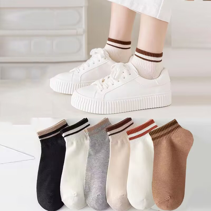 Combo 5 đôi tất Unisex Vớ NamNữ, Tất Cổ Ngắn chất liệu cotton khử mùi kháng khuẩn