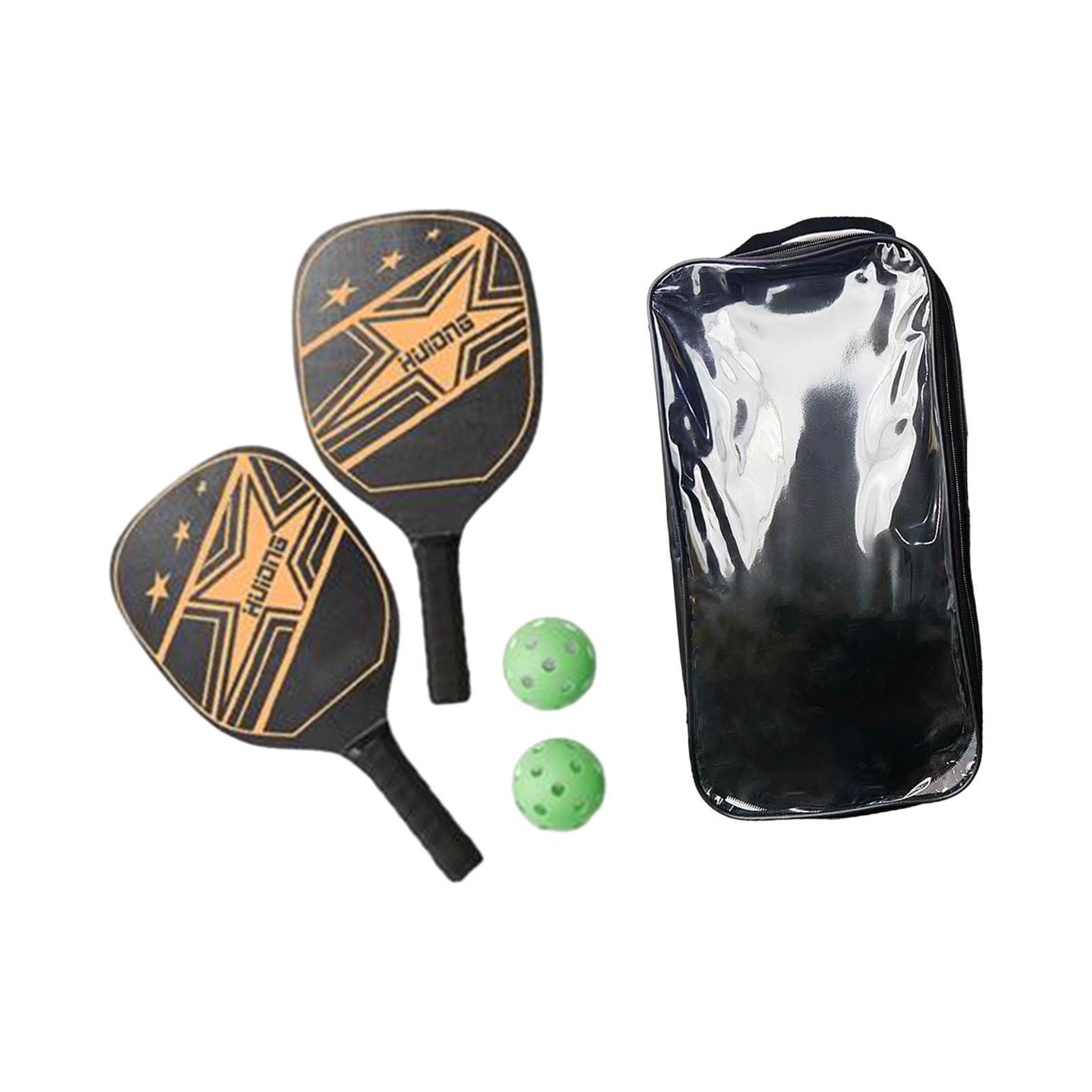 2Pieces Pickleball Paddles with 2Pcs Balls and Carry Bag Pickleball Racquets