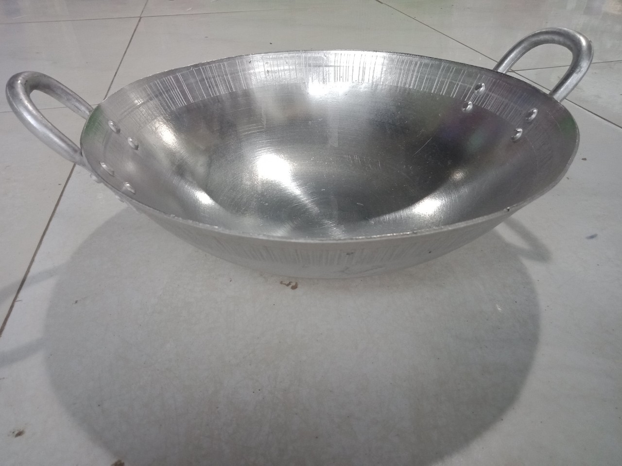 chảo nhôm công nghiệp chuyên dụng cho nhà hàng, khách sạn, bếp ăn tập thể- 50cm (2kg)