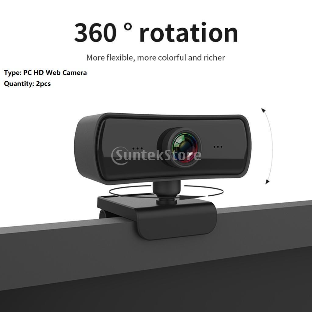 Set of 2 Digital 1440P HD Webcam Autofocus 4K USB Web Camera Built-in Mic