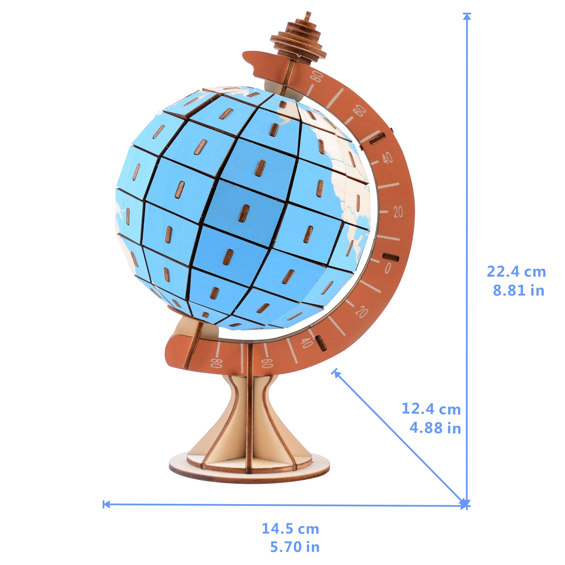 Đồ chơi lắp ráp gỗ 3D Mô hình Trái Đất Globe