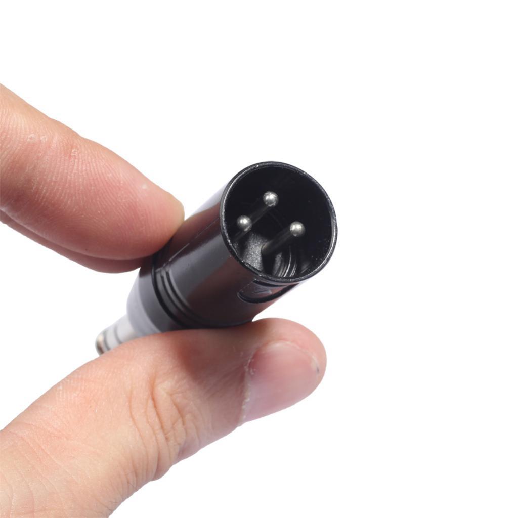 2x3 Pin XLR Male to 6.35mm Male Mono Jack Adapter Microphone