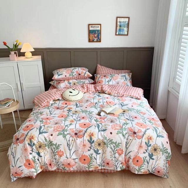 Set Cotton living Hàng Nhập Khẩu Cao Cấp 100% cotton 4 Món Hoạ tiết độc lạ