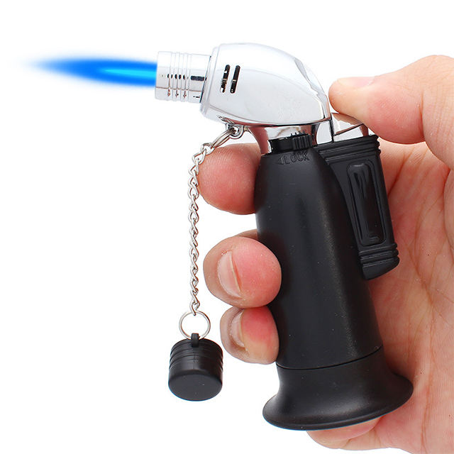 Vỏ Bât Lửa Hộp Quẹt Khò Gas 1 Tia Không Tắt Trước Gió Để Bàn Aomai AM-272 - Dùng Gas Cao Cấp