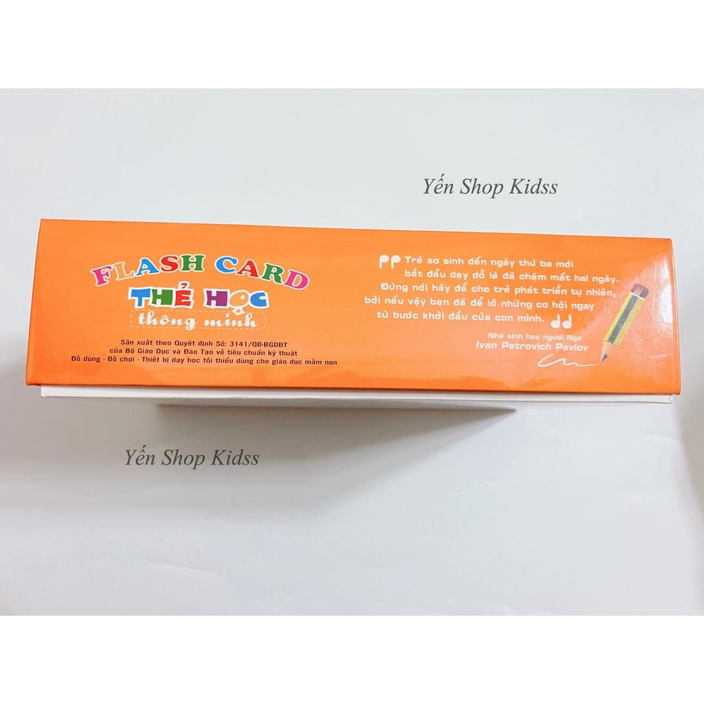 Sale !!!! Bộ Thẻ Học Thông Minh 18 Chủ Đề Loại To Song Ngữ Anh-Việt Cho Bé Từ 0-6 Tuổi_Super Sale (1277 )