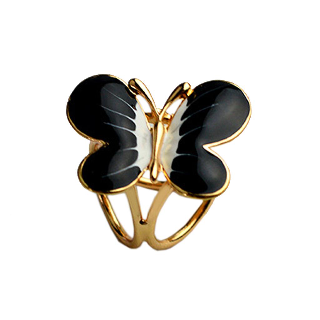 Fashion Vintage Butterfly Black Plated Brooch Pins Scarf Clips