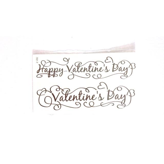 Hình xăm dán chữ kí happy valentine's day 10x6cm