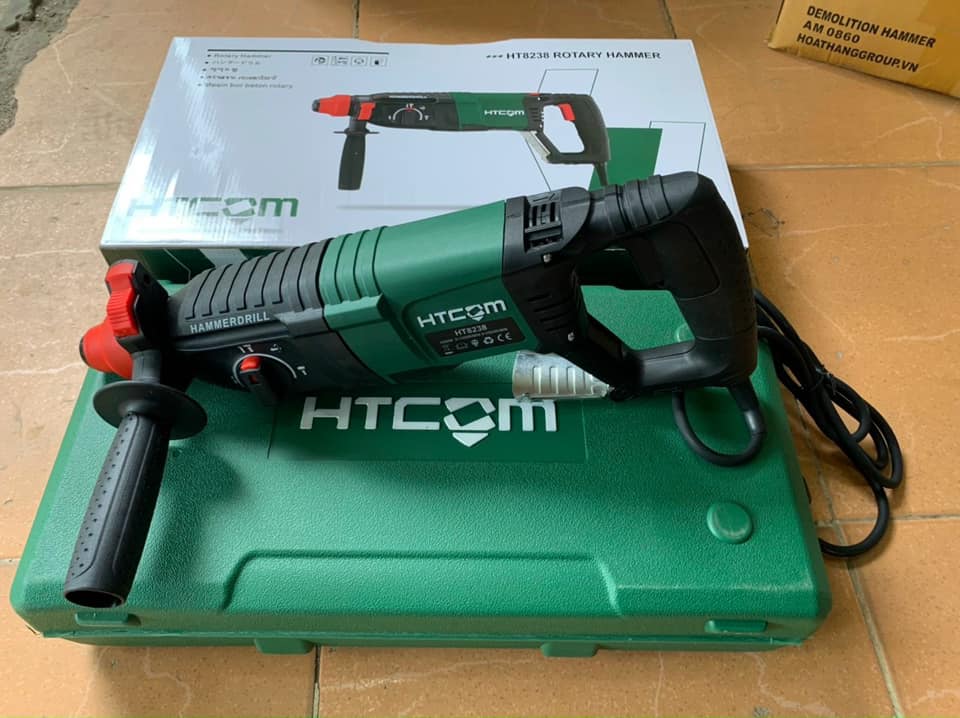 MÁY KHOAN ĐỤC 3 CHỨC NĂNG HTCOM HT8238 1050W- HÀNG CHÍNH HÃNG