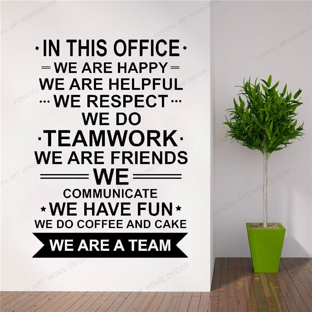 Decal Tiếng Anh Trang Trí Văn Phòng "IN THIS OFFICE" Decal Dán Tường Cao Cấp AmyShop